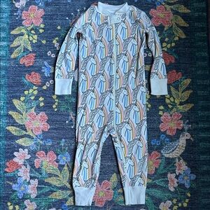 Hanna Andersson Rainbow Unicorn Toddler Sleeper Pajamas, Size 2T